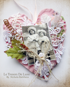 Shabby Kerchief Hearts #letresorsdeluxe - Nichola Battilana