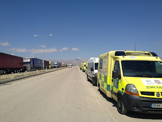 Turkey-Iran border had about 3 miles queue of Lorries, Amazing