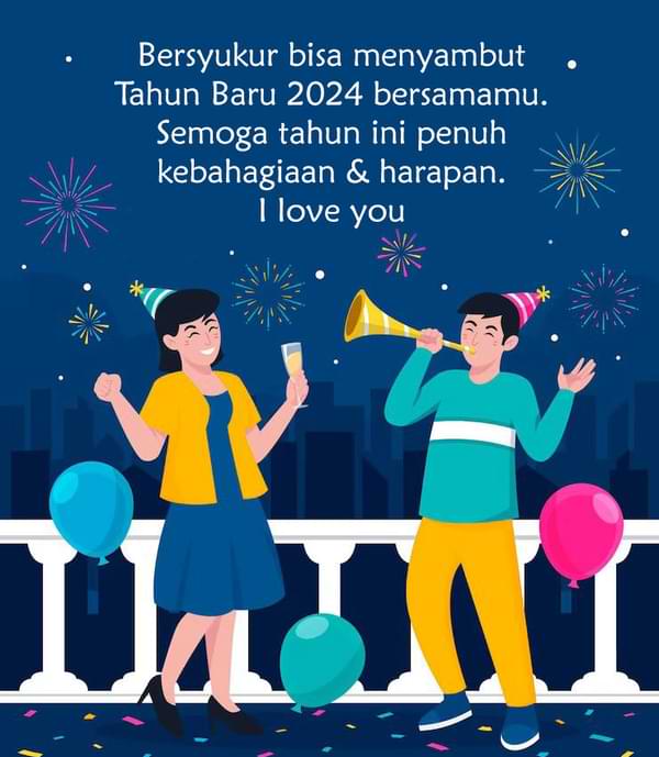 ucapan selamat tahun baru 2024 untuk pacar tersayang