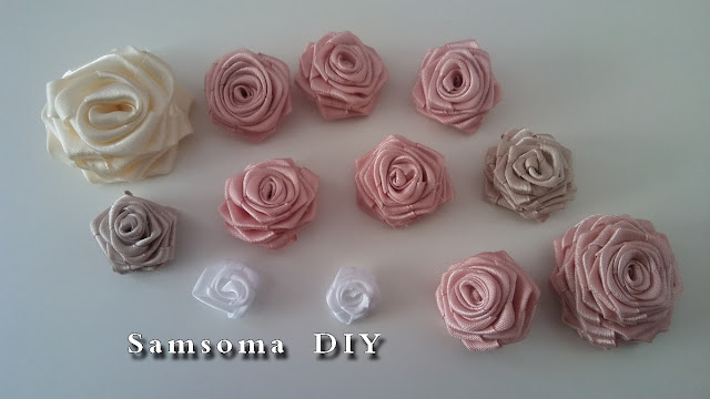 طريقة عمل ورود من الساتان //  عمل ورود ساتان . طريقة عمل ورد من شريط الساتان   .  DIY ribbon rose tutorial . DIY satin ribbon rose .  Diy ribbon rose . طريقة عمل ورد من الساتان  .  .DIY : How to make flowers from Satin Ribbon 