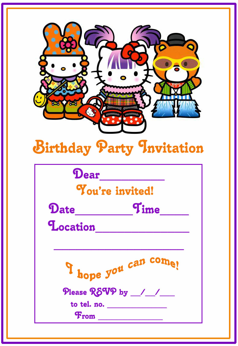 hello kitty invitations