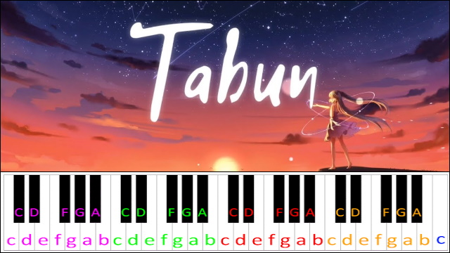 Tabun by Yoasobi Piano / Keyboard Easy Letter Notes for Beginners