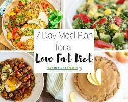 low fat diet plan