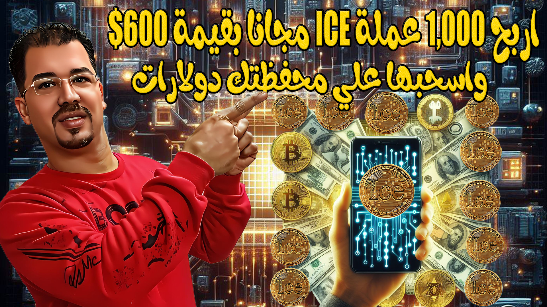 طريقة التسجيل وتوثيق الحساب واربح 600$ من تعدين عملة Ice Network مجانا وجمع 1,000 عملة وحولها ل600$ وكل ده مجانا وبدون اي ايداع