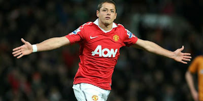 Javier chicharito Hernandez Balcazar striker Manchester United Mexico