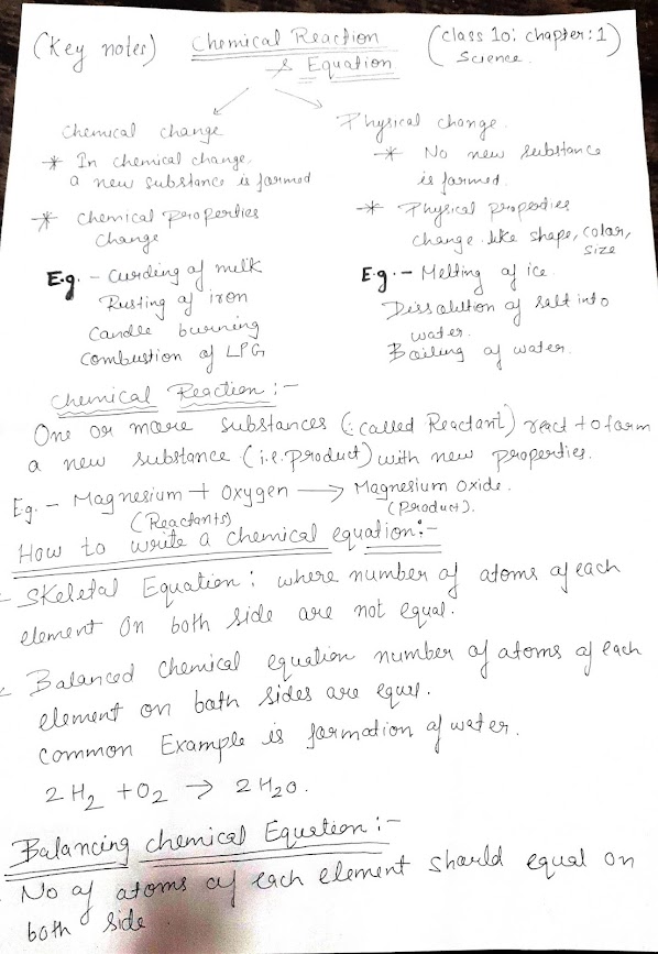 class 10 science chapter 1notes