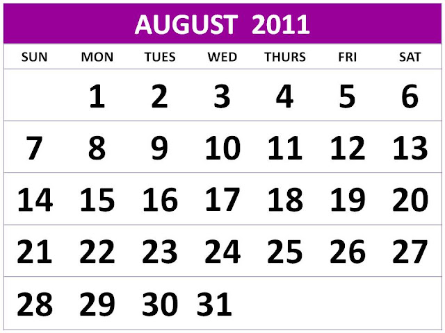 august calendar 2011 printable. printable august 2011 calendar