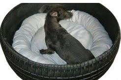 http://manualidadesreciclables.com/15326/cama-de-perrito-con-rueda-reciclada