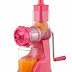 Fruit & Vegetable Steel Handle Juicer with Vaccum Locking System, Pink