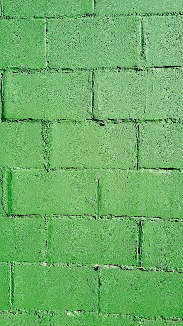 Wall, Painting, Green, Bricks