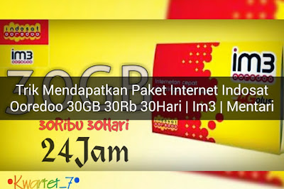 Paket Internet 30GB 30Ribu 30Hari Indosat Ooredoo