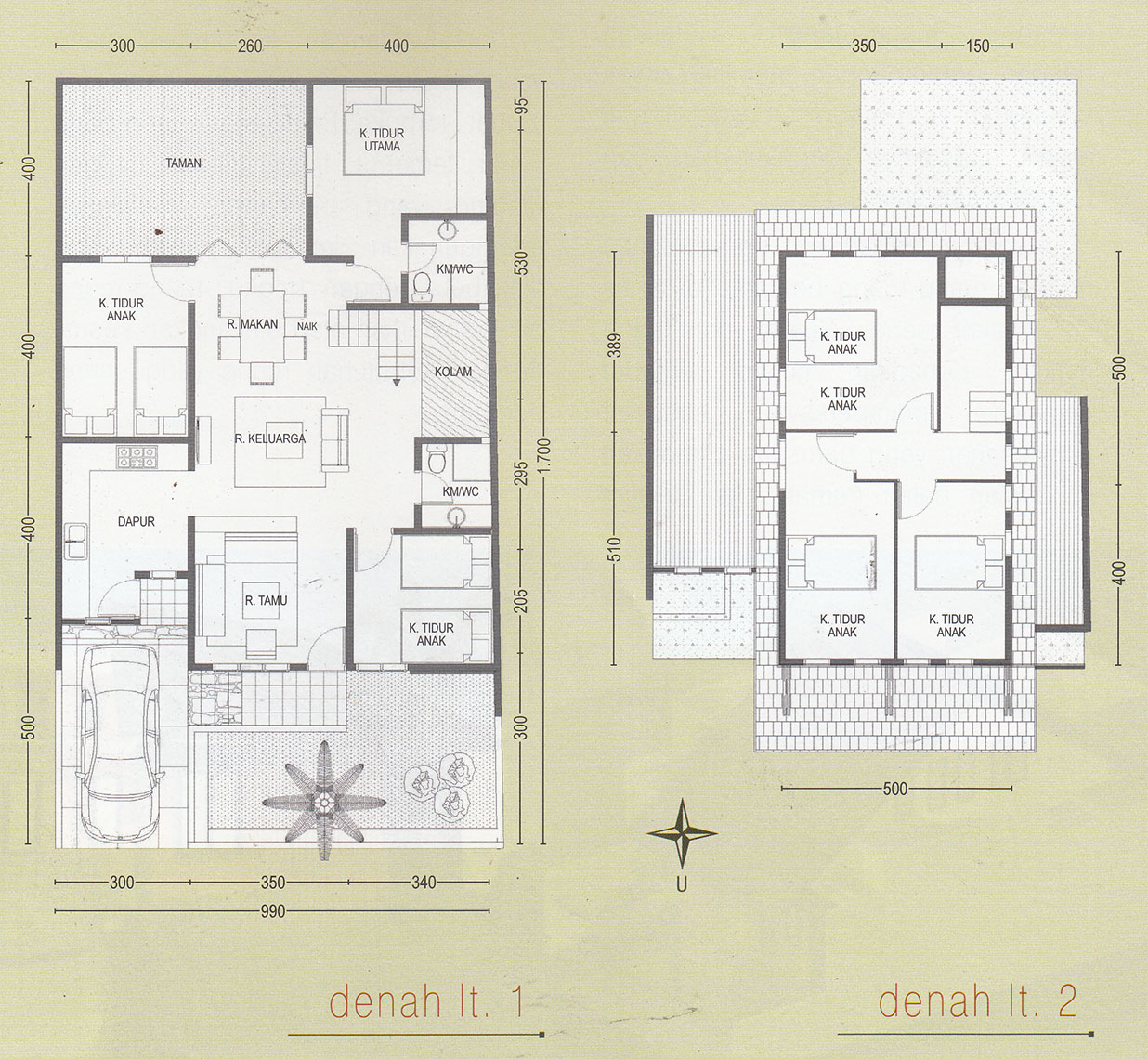  Rumah  Tingkat  Dinamika Garis Pembentuk Proporsi Rumah  