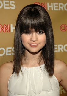 selena gomez short hair with bangs