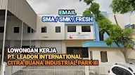 Lowongan Kerja PT LEADON INTERNATIONAL Batam Citra Buana Industrial Park III