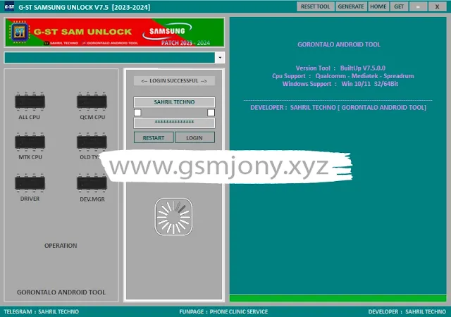 G-ST Samsung Unlock Tool V7.5 [2023-2024] With Loader Latest Update