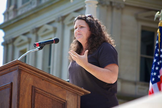 City Council Member – Kathie Dunbar. Michigan Pride Rally at the Capitol 2013, Lansing. by Tammy Sue Allen.