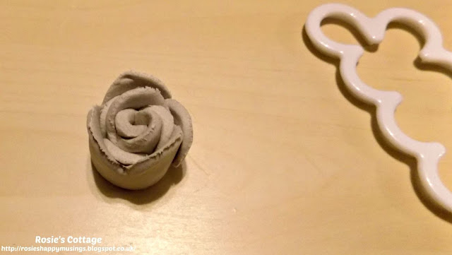 Crafting forever roses using air dry clay:  Once completed, leave the rose to dry and harden overnight and you can then paint it if you wish. 