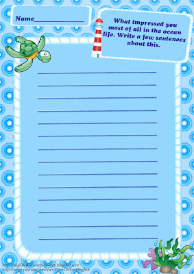 sea animals composition worksheet