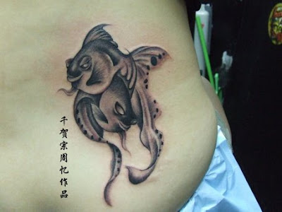 goldfish tattoo. Gold fish tattoo design