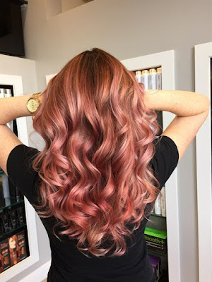 rose gold hair pink trend