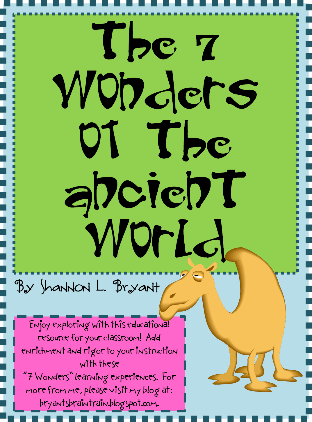 As a part of our 7 Wonders of the Ancient World unit shown below, .