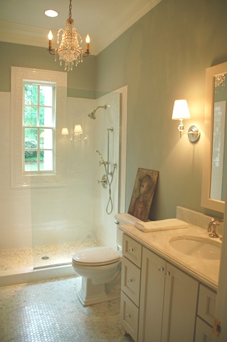 Modern Country Style Bathroom  in Farrow  and Ball  Light 