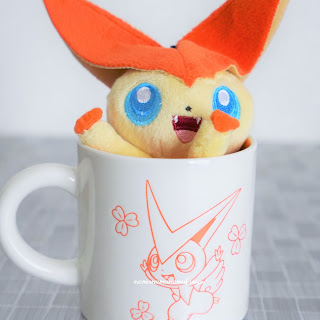 お気に入りのかわいいビクティニマグカップ　コップ　Cute Victini mug 