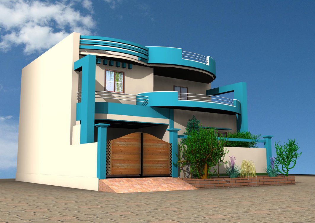 New home designs latest.: Modern homes latest exterior front designs 