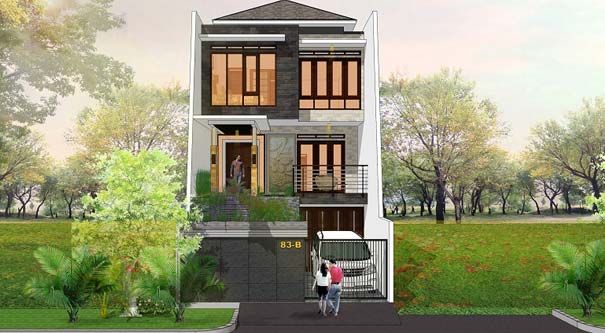 Contoh rumah minimalis 3 lantai