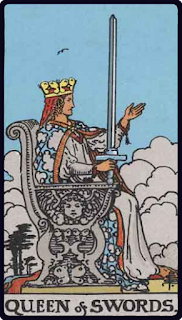 The Queen of Swords - Tarot Card from the Rider-Waite Deck