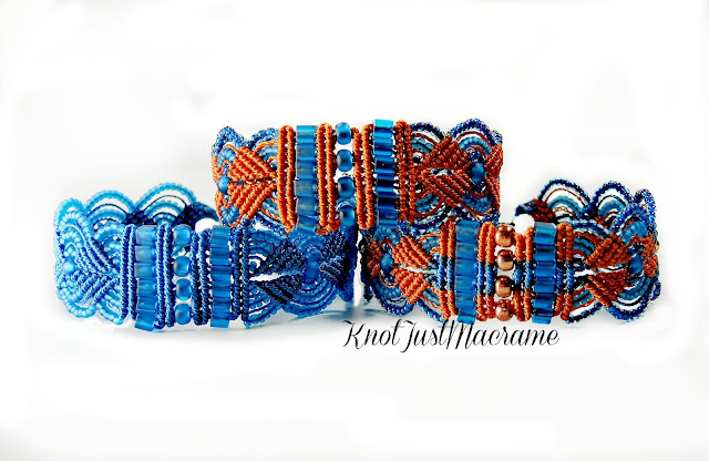 Micro macrame bracelets by Sherri Stokey of Knot Just Macrame.