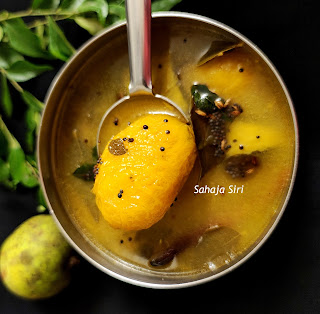 Ripe Wild Mango stew or Kaadu mavina hannu saaru