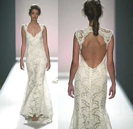 lace wedding dress open back