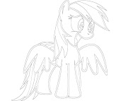 #12 Rainbow Dash Coloring Page