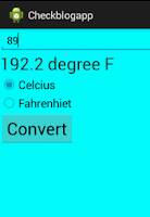 Temperature conversion application in Android