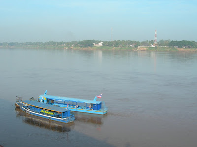 Two boats in the Mekong River