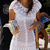 En yeni  yazlık beyaz renkli dantel tunik elbise modeli