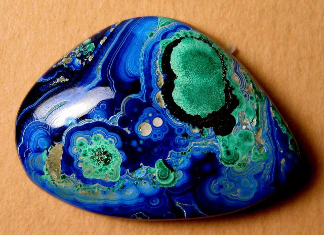 Fascinating Polished Azurite and Malachite