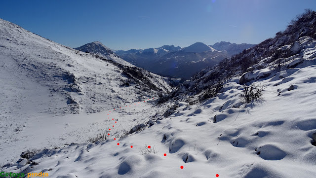 Ruta invernal por los cordales occidentales de la Sierra del Aramo; Peña del Alba, Champaza, Pelitrón y Vallonga.