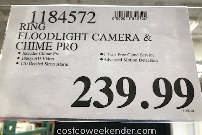 Deal for the Ring Floodlight Camera and Chime Pro at Costco