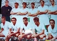 REAL MADRID C . F. - Madrid, España - Temporada 1969-70 - Junquera, José Luis, Benito, Sanchís, Grande y Zoco; Amancio, Pirri, Grosso, Velázquez y Gento - REAL MADRID 3 (Pirri, Planelles y Fleitas), VALENCIA 1 (Jara) - 28/06/1970 - Copa del Generalísimo, Final - Barcelona, Nou Camp - EL REAL MADRID SE PROCLAMA CAMPEÓN DE LA COPA