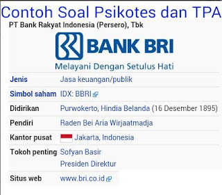 Contoh Soal  Psikotes  BUMN TPA Bank BRI 2019 Kang Saipul