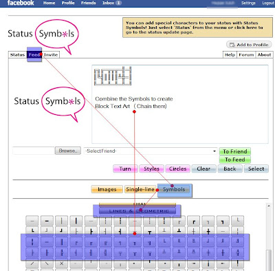 facebook smileys for chat. Creating Symbols Art Block Text / Word for FaceBook Status / FaceBook Chat