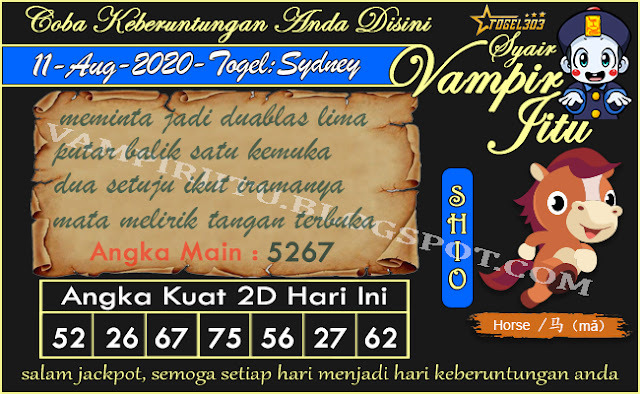  vampir jitu merupakan blog prediksi togel sydney 100% pasti akurat.