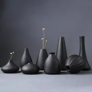 AD Black Ceramic Small Vase Home Decoration Crafts Tabletop Ornament Simplicity Japanese-style Decoration US $0.72 US $10.87-93% New User Bonus 215 sold4.6 Free Shipping Combined Delivery