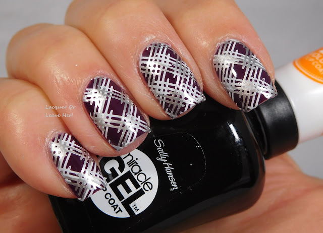 UberChic Beauty 19-02 over Sally Hansen Wild for Violet