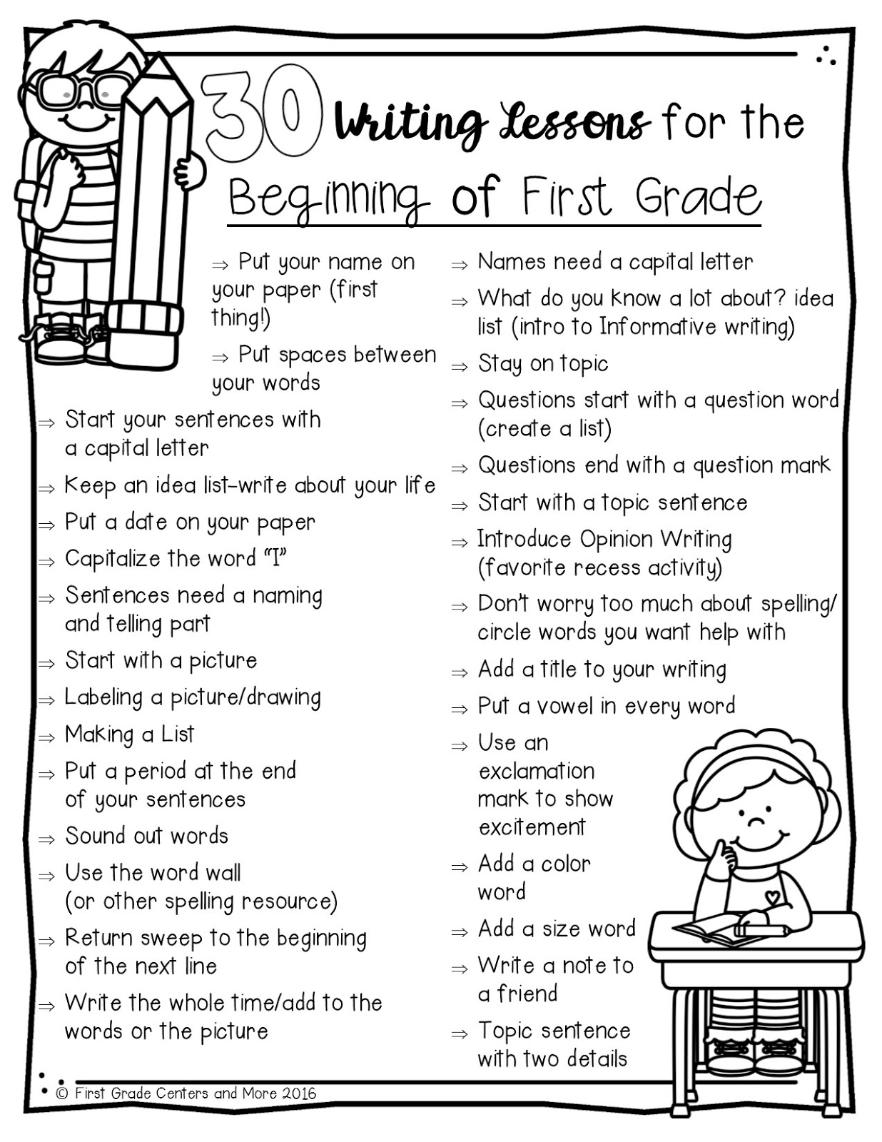 6 tips for teaching first grade writing first grade