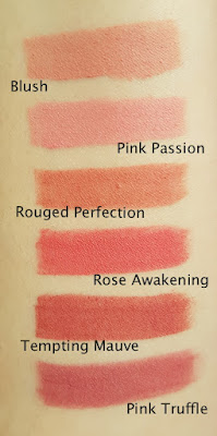 Avon True Colour Perfectly Matte Lipstick Blushed Shades swatches