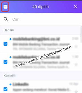 menghapus pesan  email yahoo sekaligus