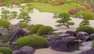 in a Japanese Zen garden.